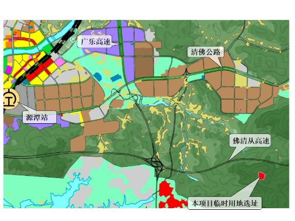 申请临时用地选址（申报单位：中电建路桥集团有限公司佛清从高速公路北段工程建设项目总承包部）-江-L