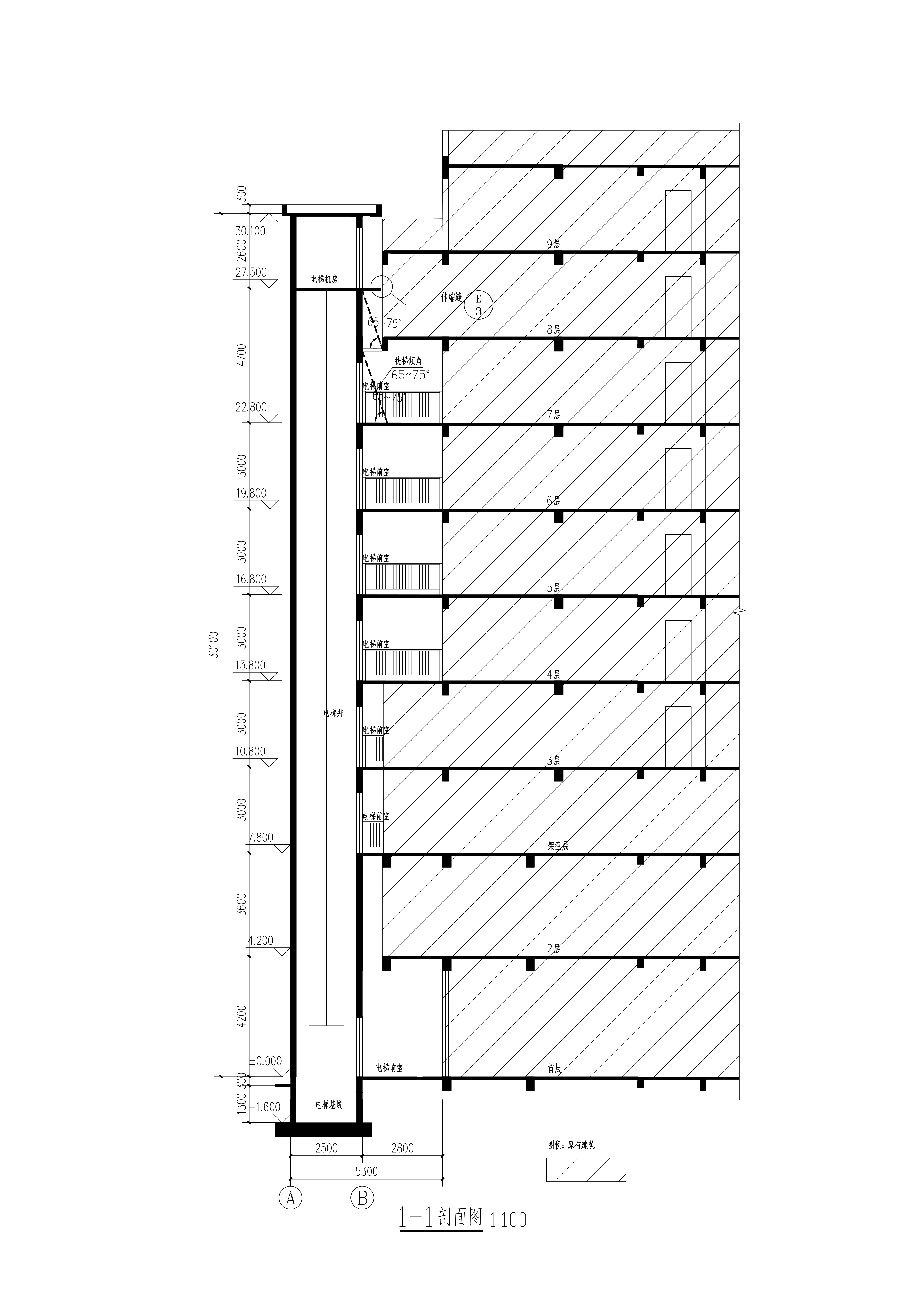 泰州大厦电梯建筑图剖面图.jpg