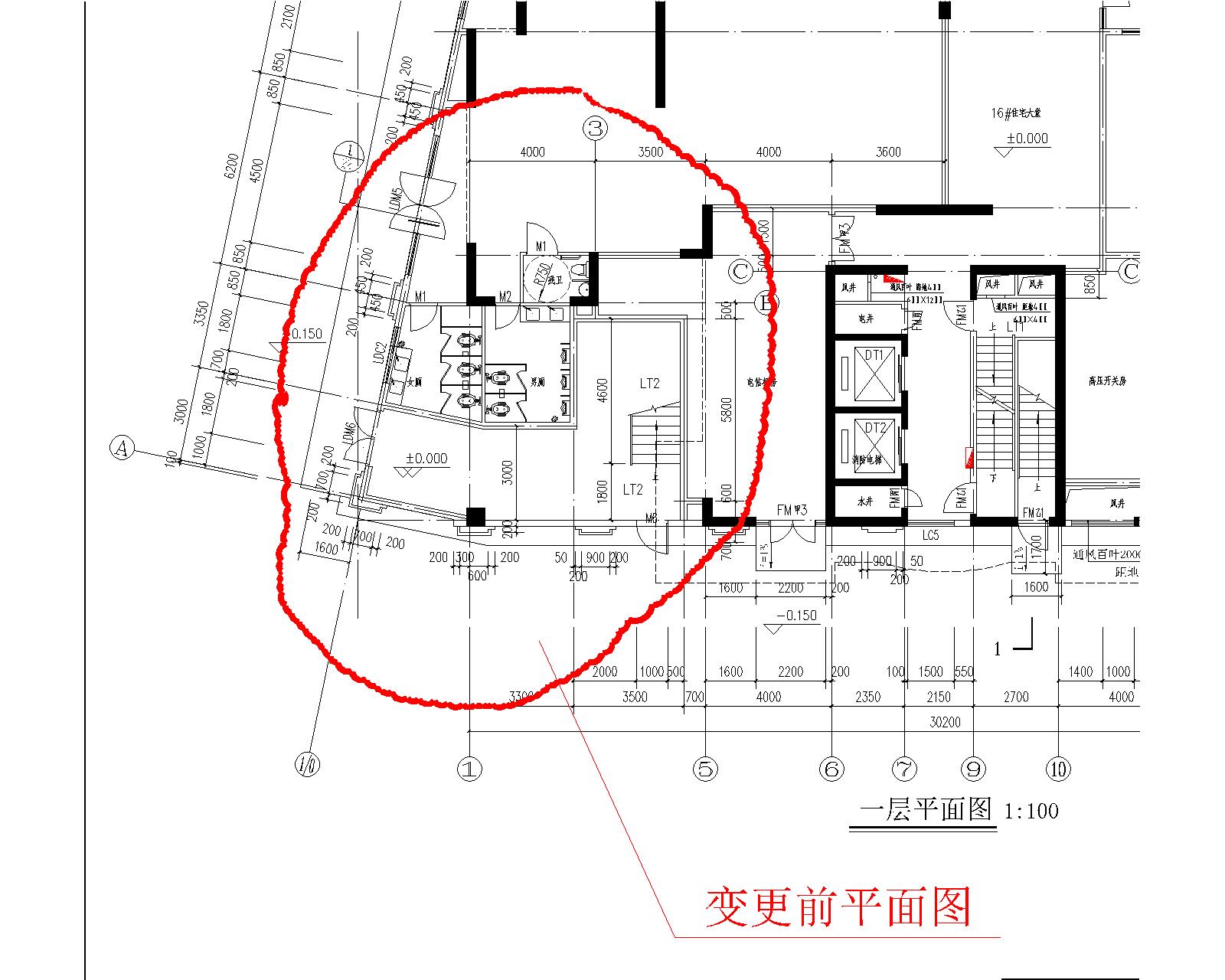 16#楼首层变更前平面图.jpg