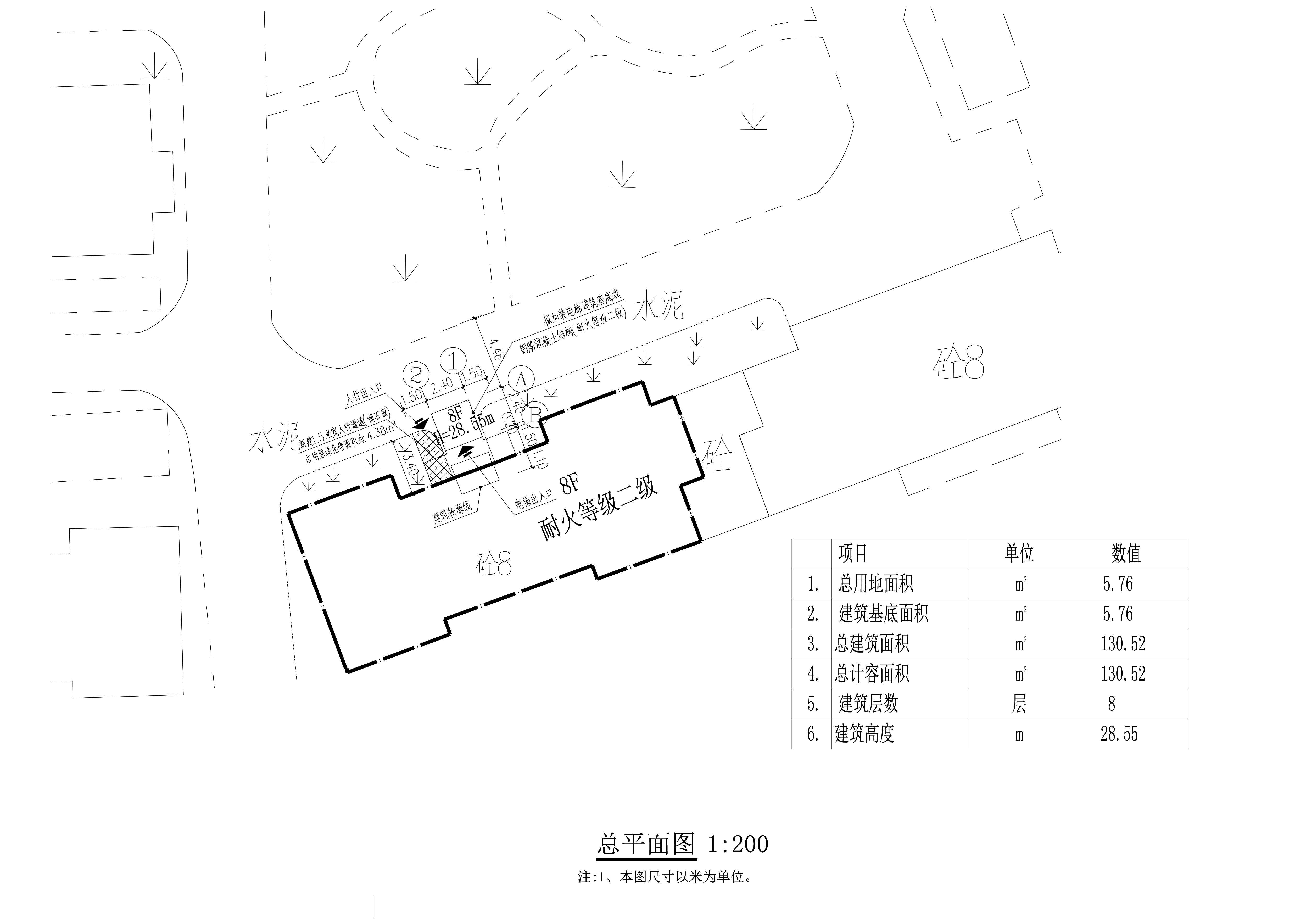 清远市新城电信局宿舍第4幢加装电梯建筑总平面图.jpg
