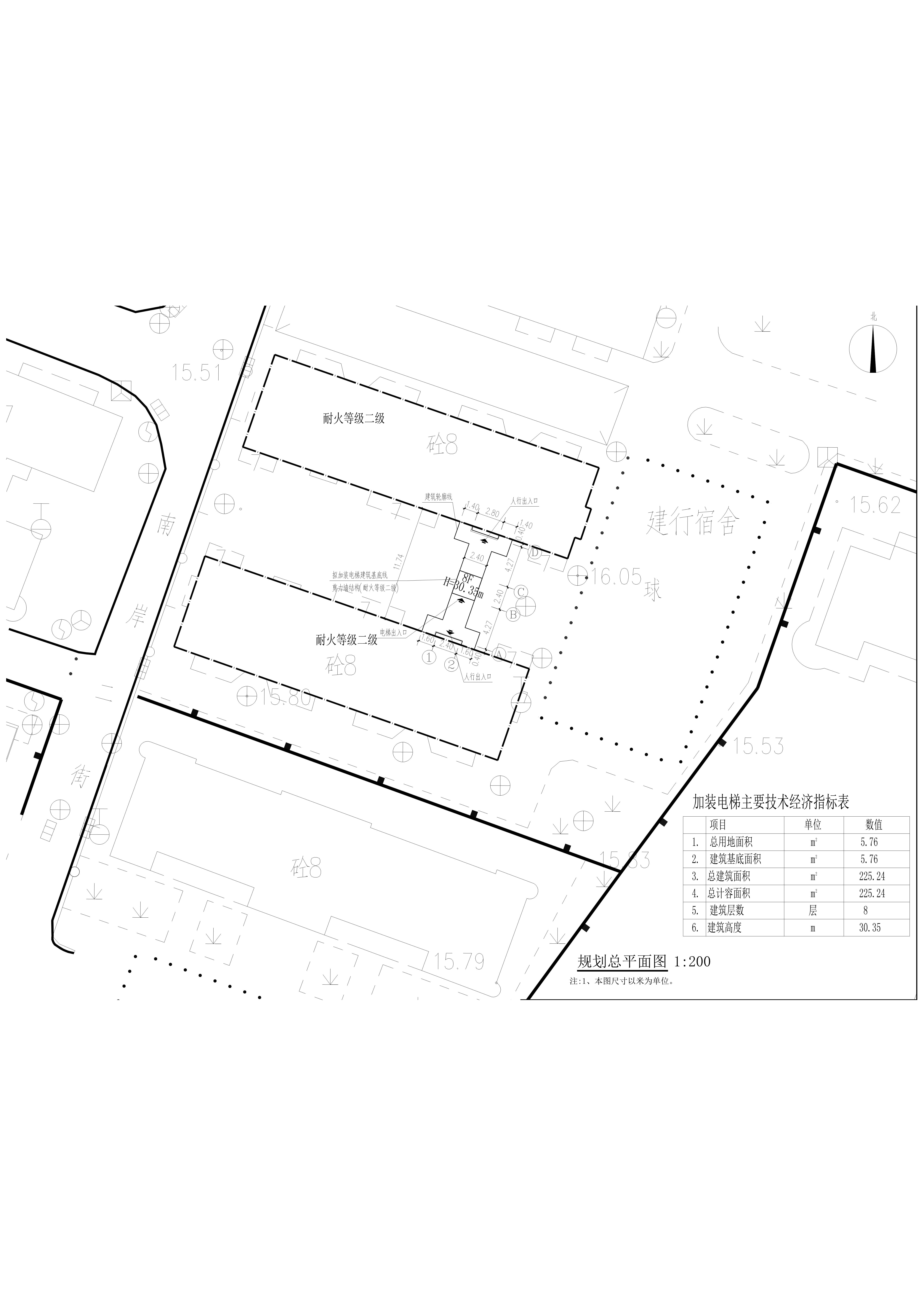 清远市新城东二号区建行宿舍1栋2栋1梯 加装电梯建筑总平面图 2022.10.26_t3-Model_1.jpg