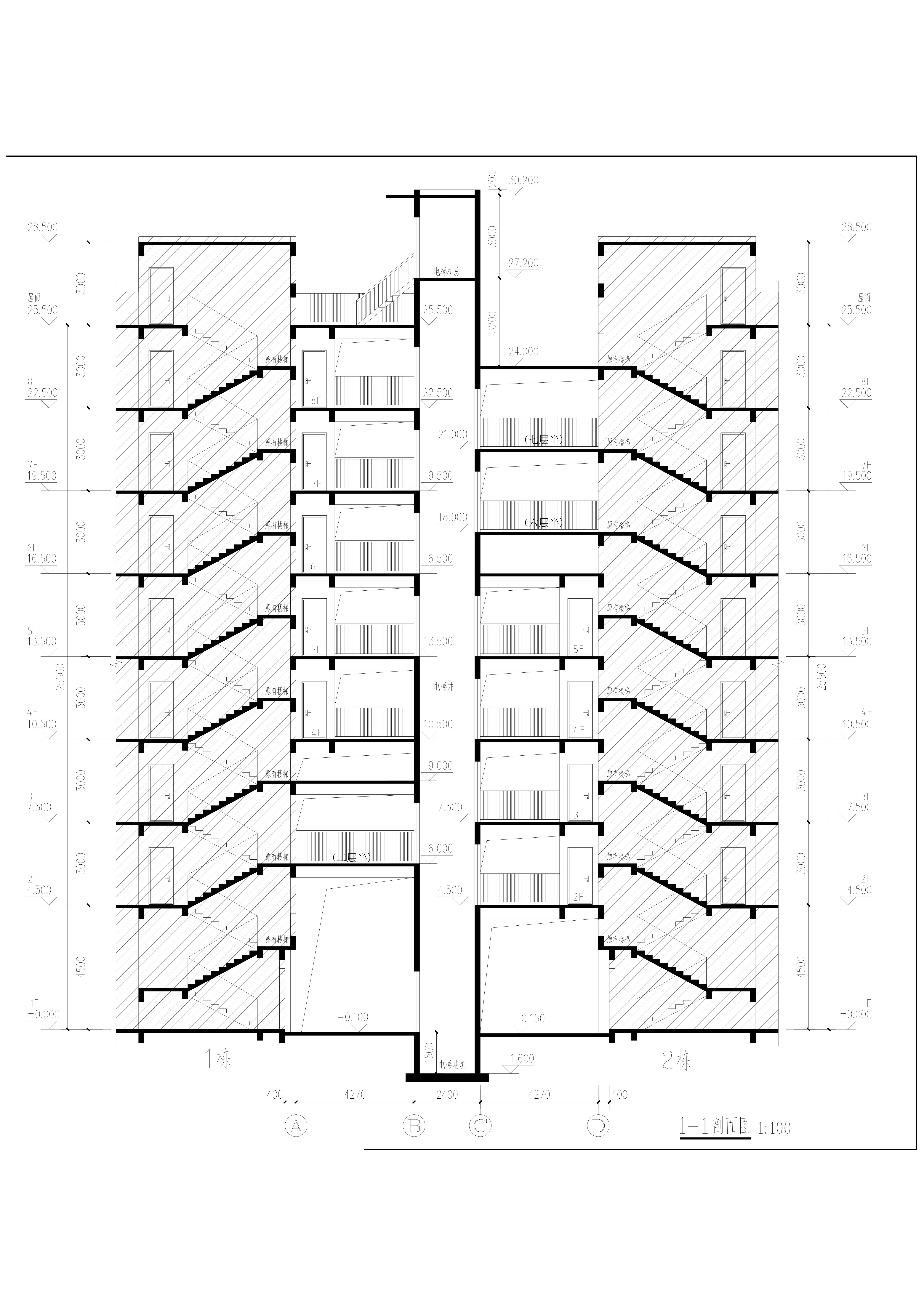 清远市新城东二号区建行宿舍1栋2栋1梯加装电梯剖面图_1.jpg