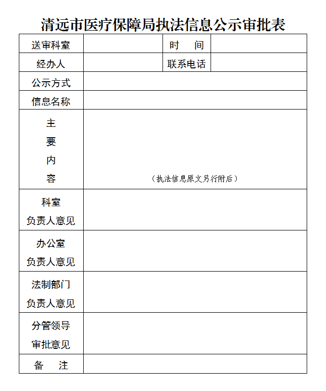 清远市医疗保障局执法信息公示制度.png