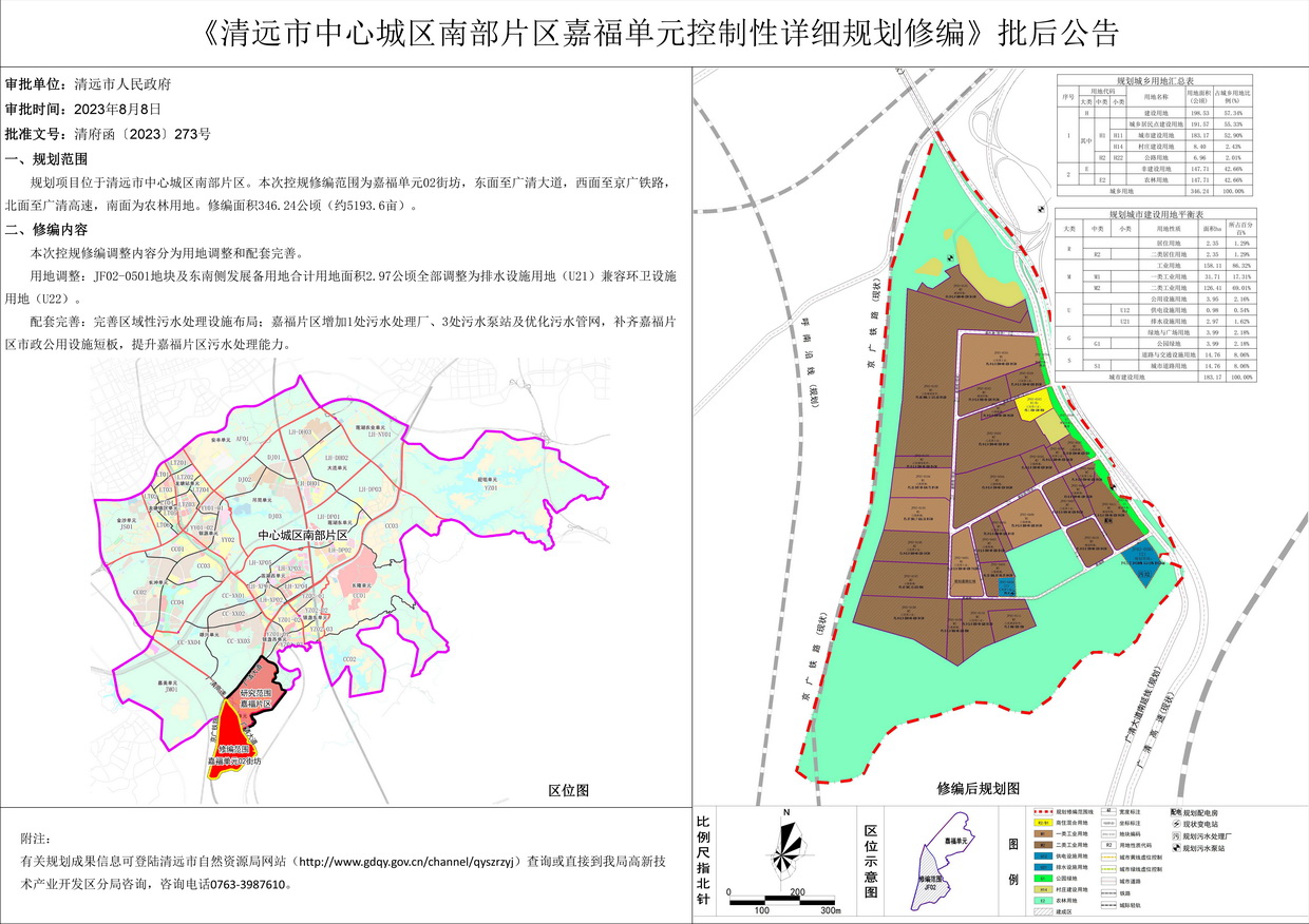 《清远市中心城区南部片区嘉福单元控制性详细规划修编》批后公告---s.jpg