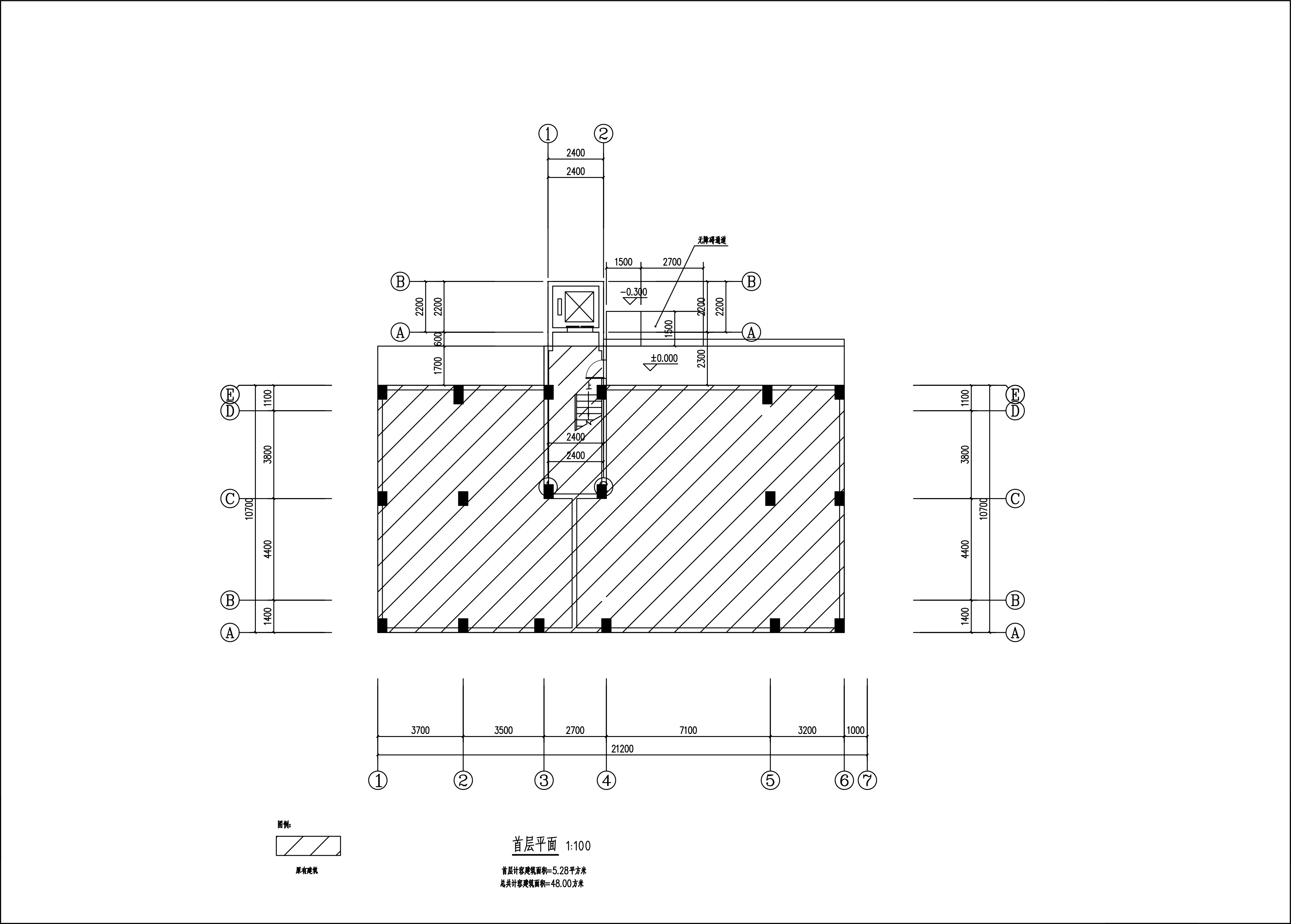 新城清远供电局宿舍电梯建筑图  首层l.jpg