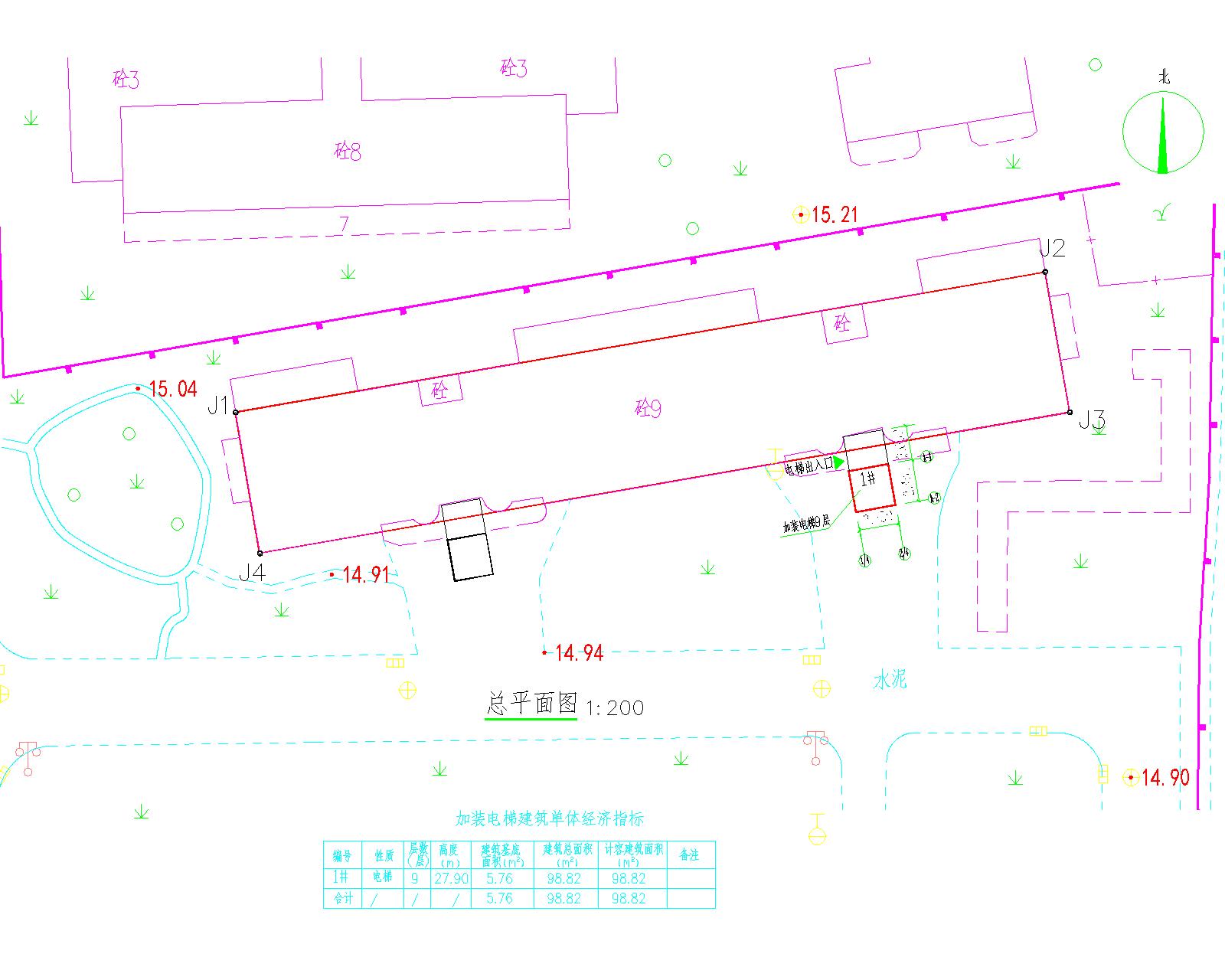 清远市新城锦霞路1号八座东梯加装电梯建设项目总平面图.jpg