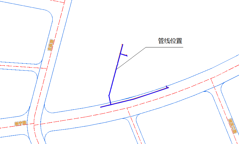新亚南湖苑给水工程给水管线路径图.png