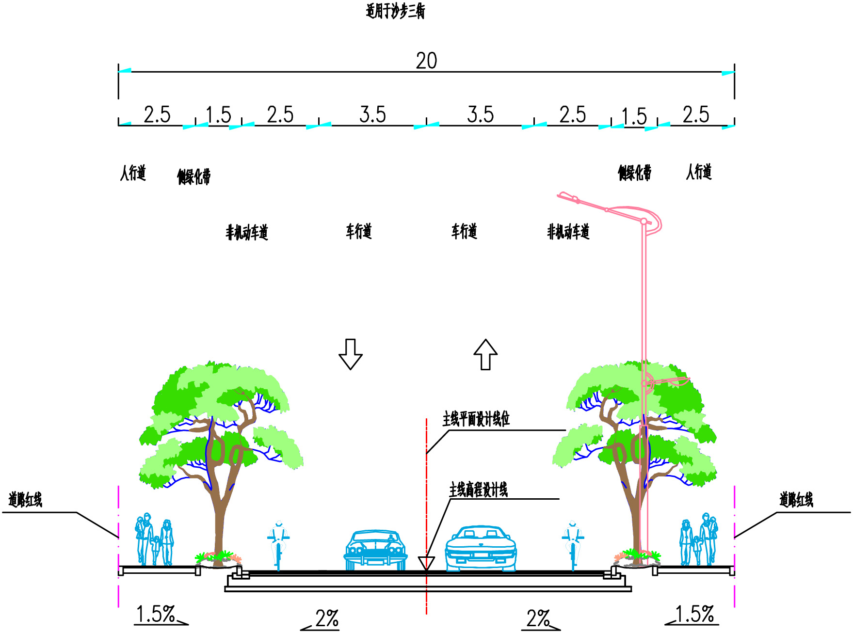F-DL-08 道路标准横断面图-Model.jpg