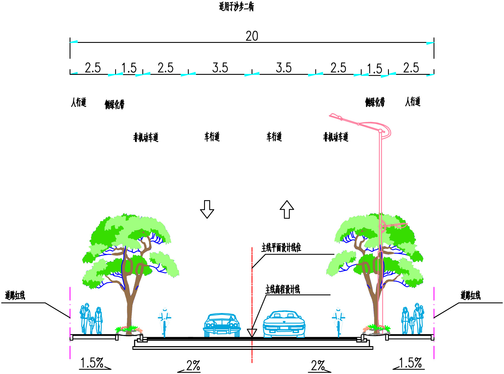F-DL-08 道路标准横断面图-Model.jpg
