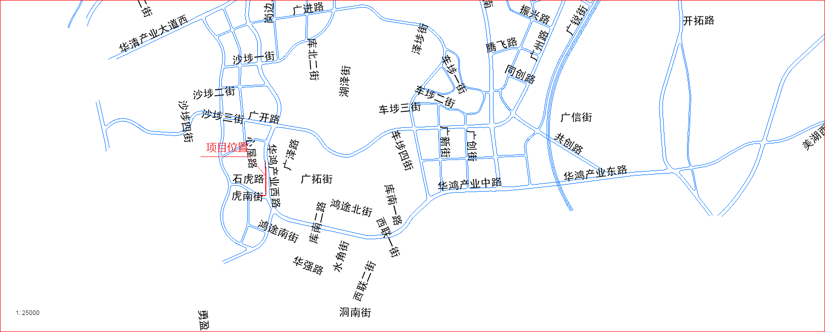 华鸿大道给水管道工程区位图.png