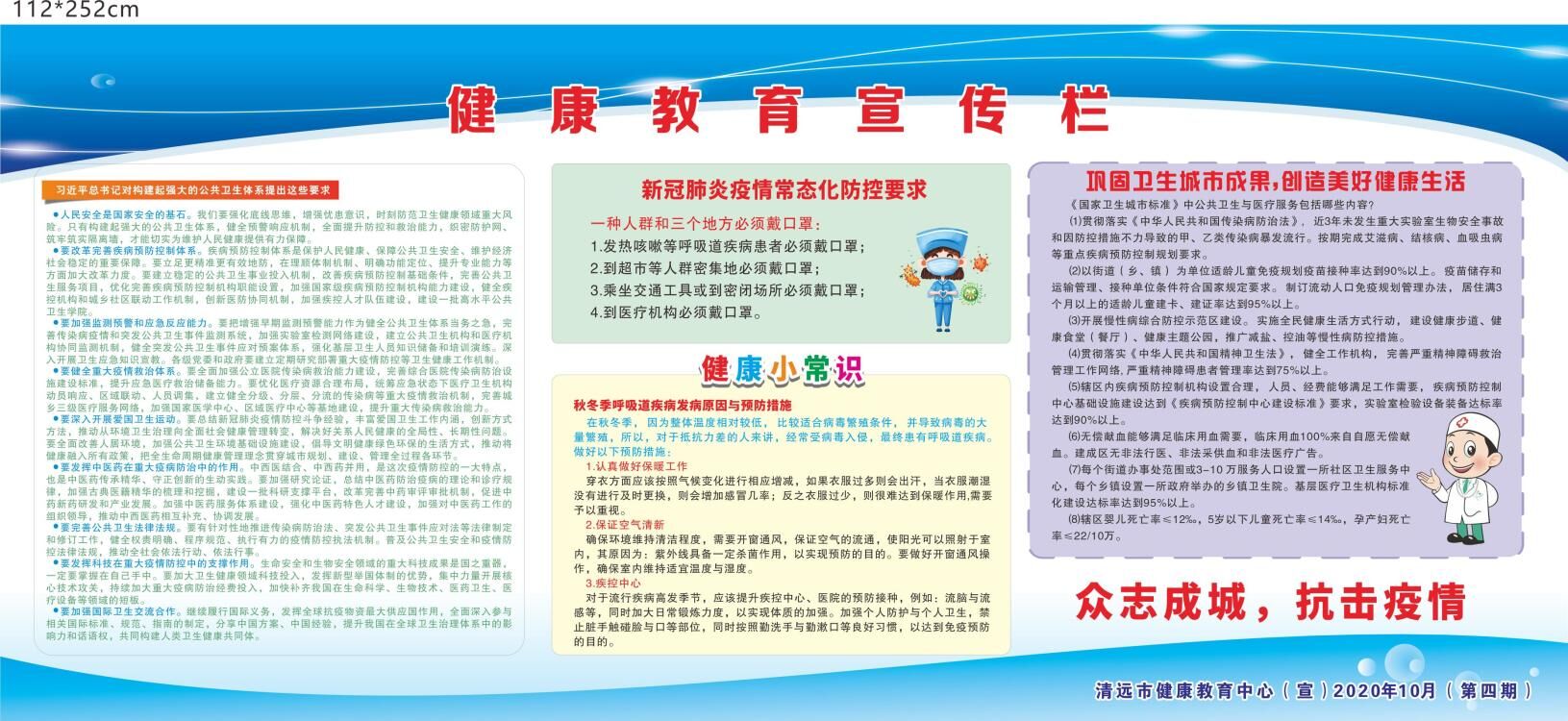 健康教育宣传栏(2020年第四期)
