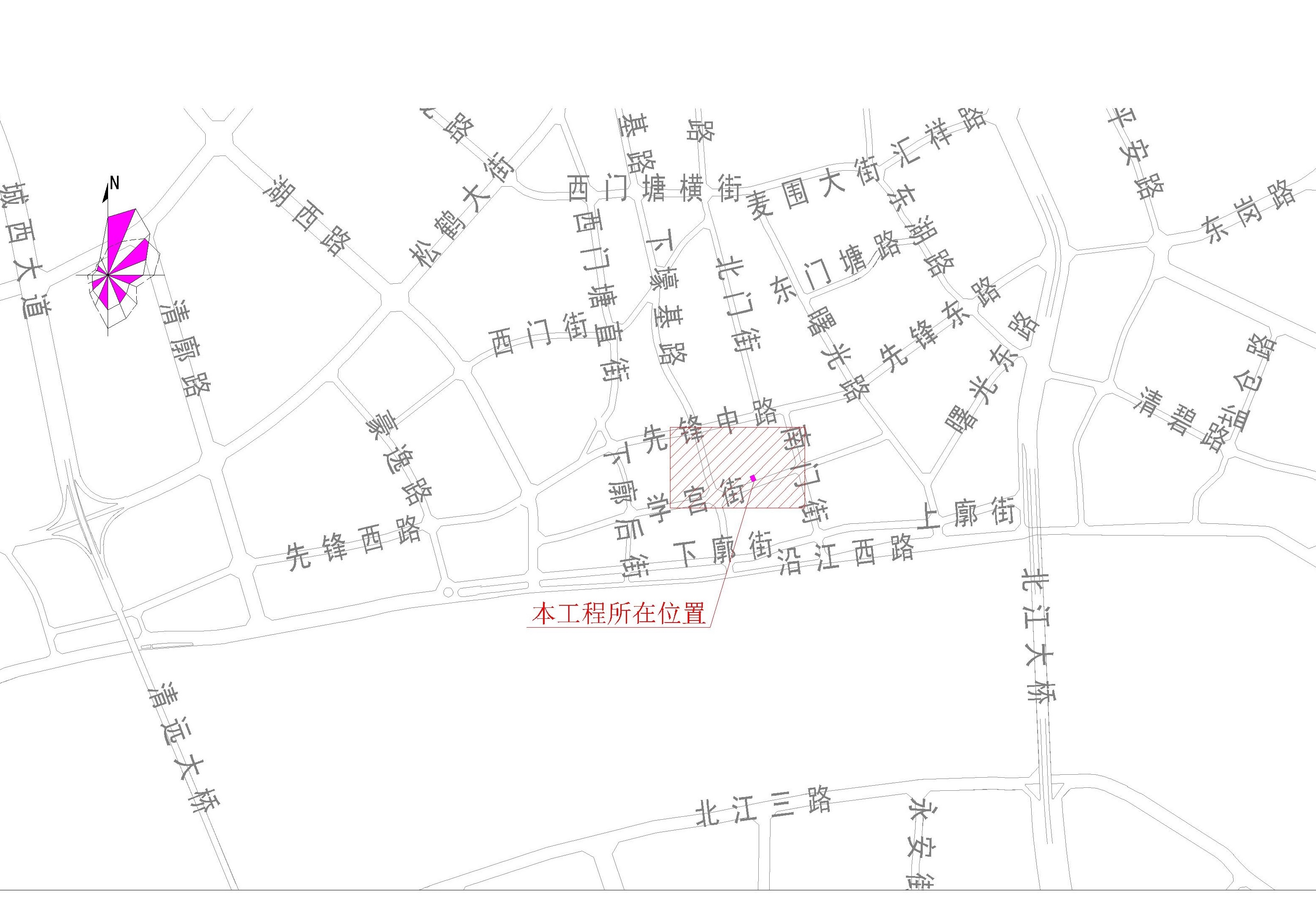 清远市学宫街（强记鸽子汤段）市政中压燃气管道工程-区位图.jpg