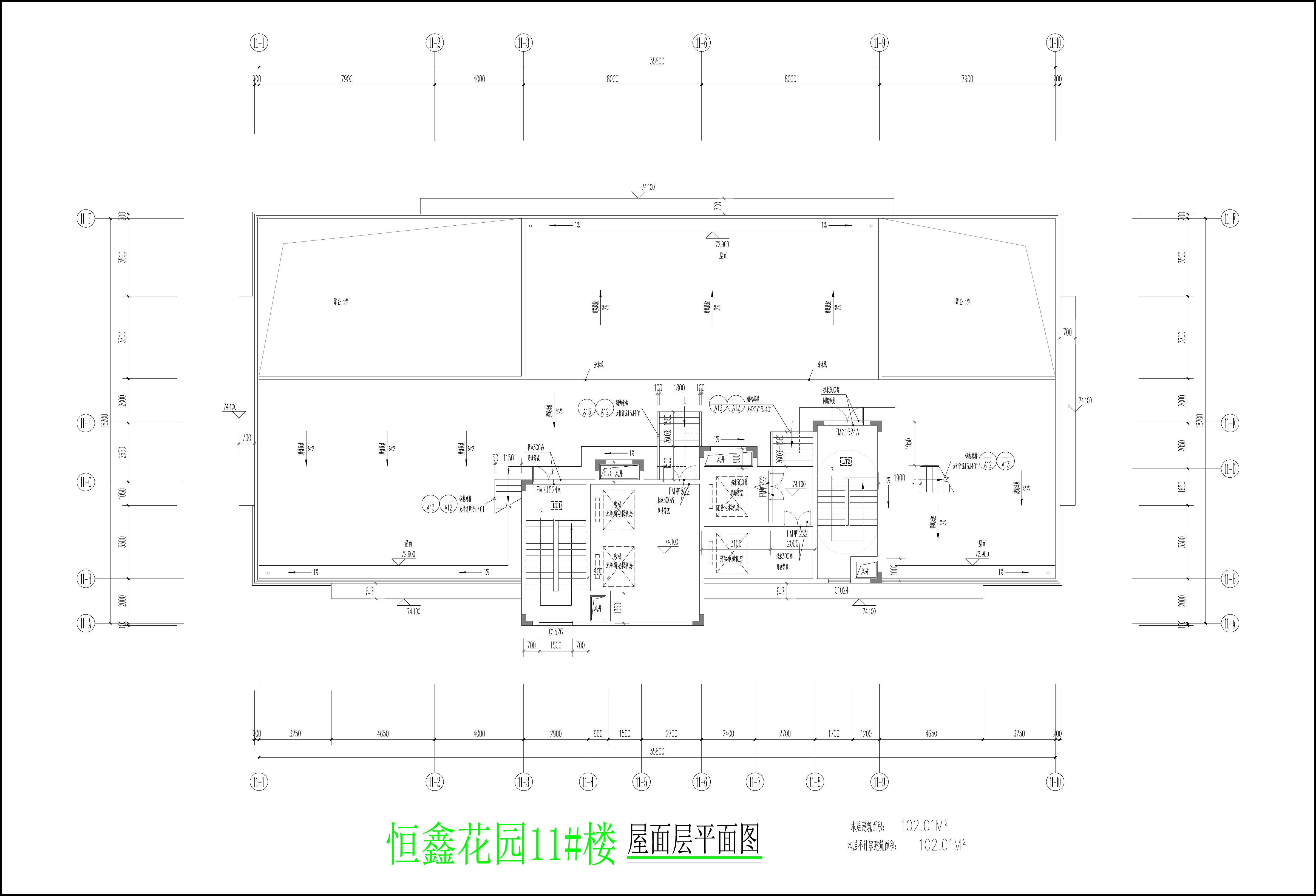 11楼屋面层平面图.jpg