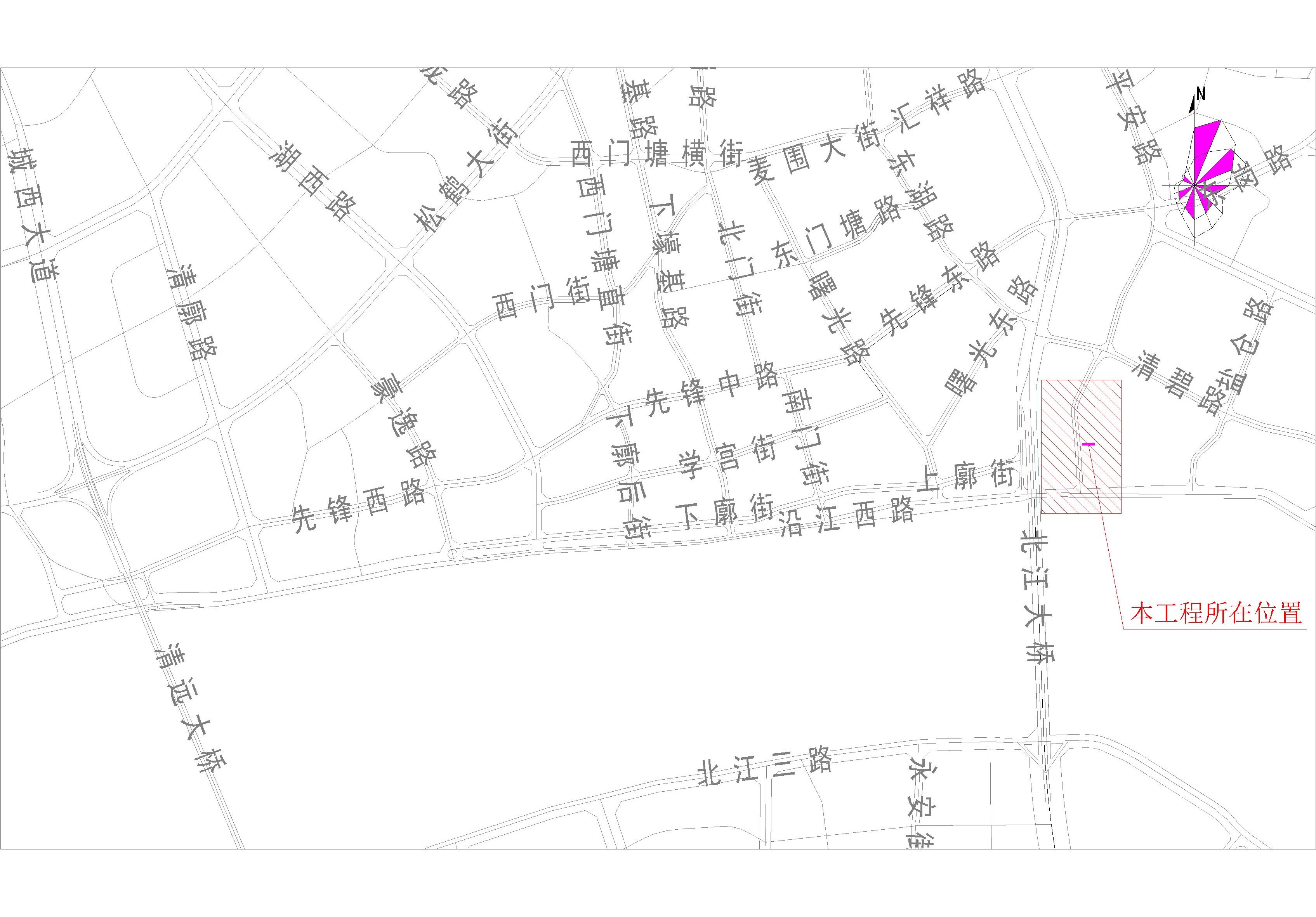 清远市东城平安路（风车里烧烤店段）市政中压燃气管道工程-区位图.jpg